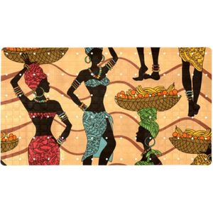 ANTI-DÉRAPANT BAIN Tapis de Baignoire antidérapant,Tapis de Douche,Tapis de Bain pour Baignoire,Fruits de Femmes africaines colorées,Tapis de[S264]