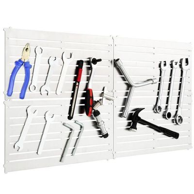 Kit Panneaux Perforés Muraux 61x30cm COSTWAY – Organisateur Cuisine Bureau Garage Avec Accessoires