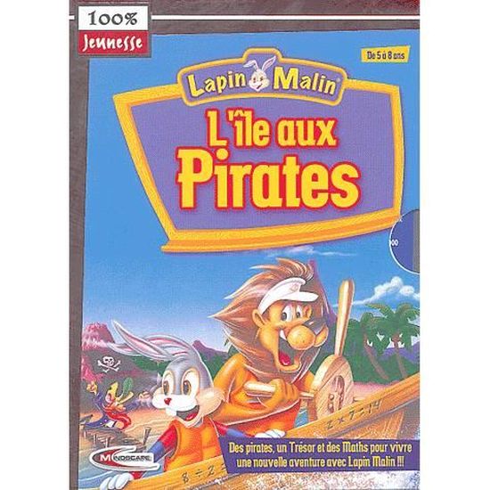 Lapin Malin : L'Île Aux Pirates - Jeu PC Éducatif (5-8 Ans) - Complet CIB