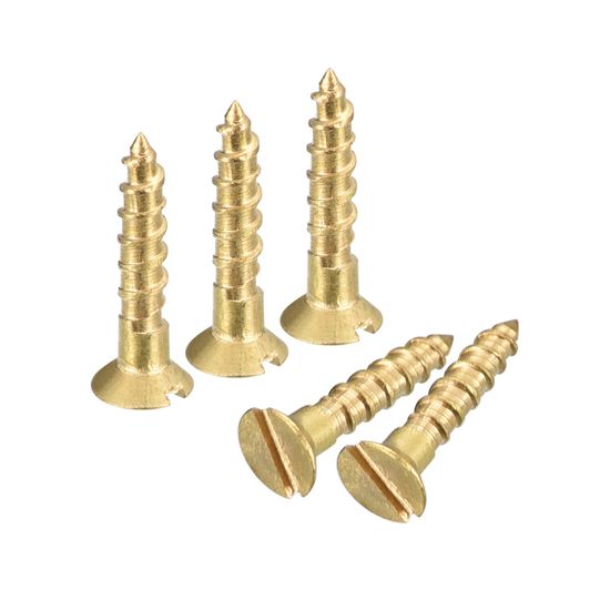 Lot De 100 Vis Bois Laiton M1.6 X 8mm Tête Fraisée - Uxcell