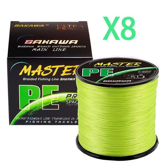Tresse De Pêche 300 M – 8,5 Kg – 8 Brins – Diamètre 0,2-0,249 Mm – Neuve