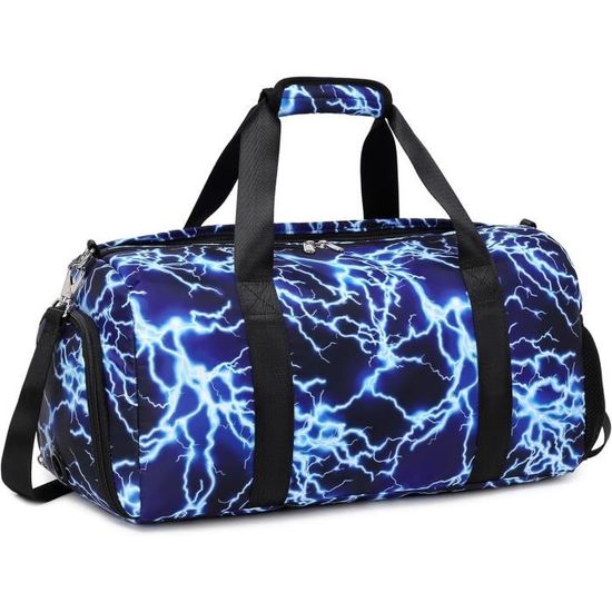 Sac De Sport Enfant Avec Compartiment Chaussures - 46x22x23cm - Motif Ballon Bleu
