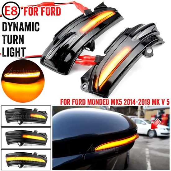 Clignotant Latéral LED Dynamique Séquentiel Pour Ford Mondeo MK4 - Version Fumée Sportive 2007-2015