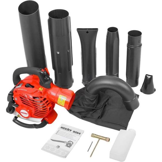 Souffleur à Feuilles à Essence 4 Temps 75,6 Cc - Portable à Dos, Réservoir 1,9 L, Vitesse Réglable