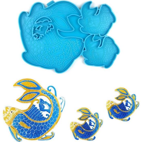 Moules En Résine époxy - Non Spécifié - Poisson Koï - Lot De 2