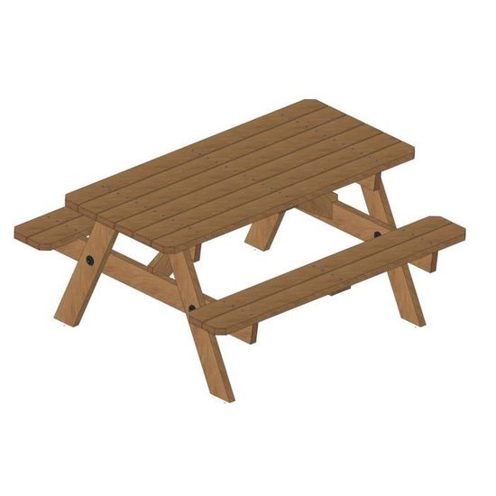 Table De Jardin En Bois Douglas 3m - Pour 4 à 8 Personnes - Fabrication 100% Française - Robuste Et Naturelle
