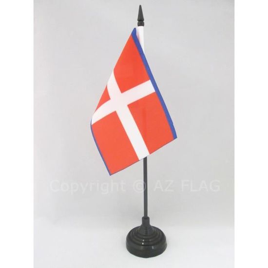Drapeau De Table Royaume-Uni - 15x10 Cm - Hampe 25 Cm Avec Socle Noir - Décoration Bureau Ou Intérieur - 100% Polyester