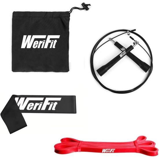 Corde à Sauter Avec Bandes De Résistance DovFlex - Règlable, 0.48kg, Couleur Rouge (neuf, Manuel Inclus)