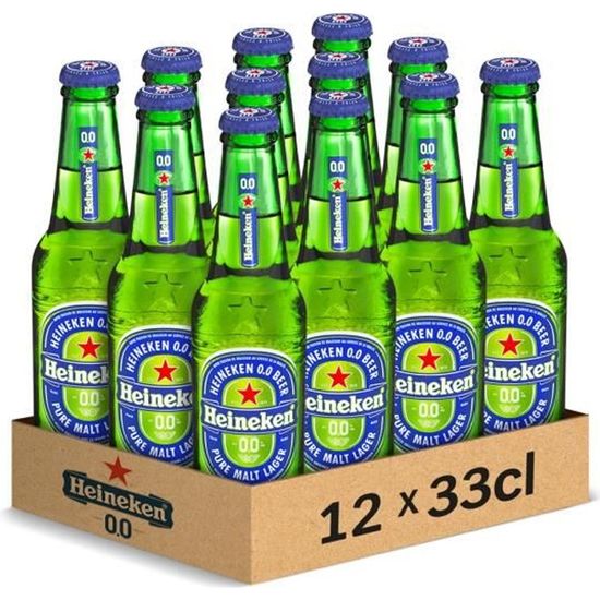 Heineken Bière non alcoolisée de type Lager, 0.0 - 6x330.0 ml