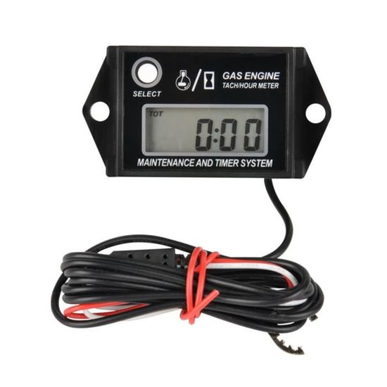 Tachymètre à Induction Avec Compteur Horaire | Pour Moteurs 2 Et 4 Temps | Écran LCD Rétroéclairé | Alimentation Pile CR2032