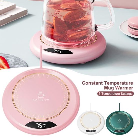 Chauffe-Café USB – 3 Températures (45°C, 55°C, 65°C) – Compact 17,5x11,8x2 Cm – Maintien Au Chaud Café, Thé, Lait, Cacao