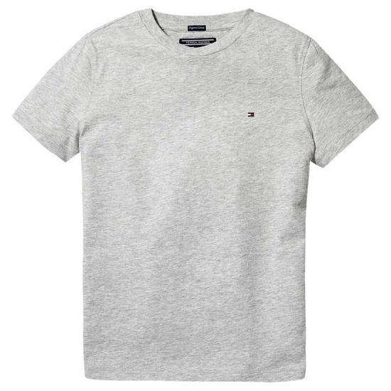 V tements gar on T Shirts Tommy Hilfiger Basic C Neck Gris