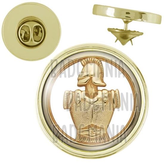 Pins Rond Doré 20mm Insigne Béret Génie Or Armée Francaise Badge Pins