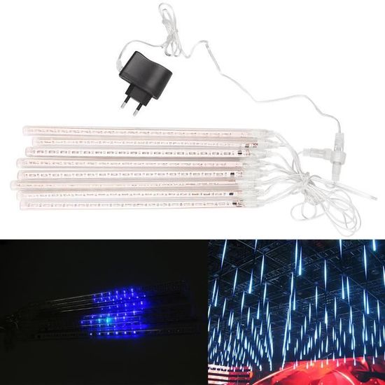 30cm/11.8" bleu étanche météore LED tube de lumière de douche  Noël déco Lumières  lumière décor extérieur