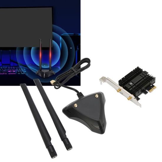 Carte Wifi, Wifi 6E 5400Mbps Pcie Carte Wifi Avec Bluetooth 5.2, Tri