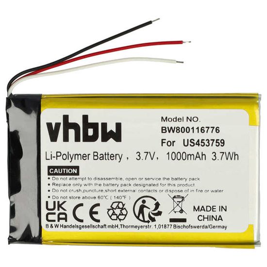 vhbw batteria compatibile con Motorola DP4800, DP4601, GP328D, DP4600, DP4801 radio (3350mAh, 7,4V, Li-Ion) + clip