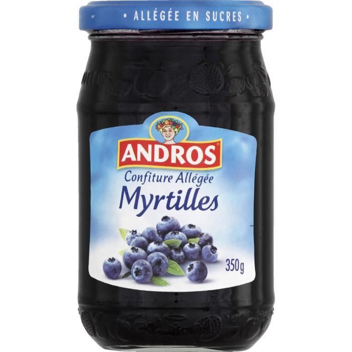 ANDROS Confiture de Myrtille allégée - 350 g