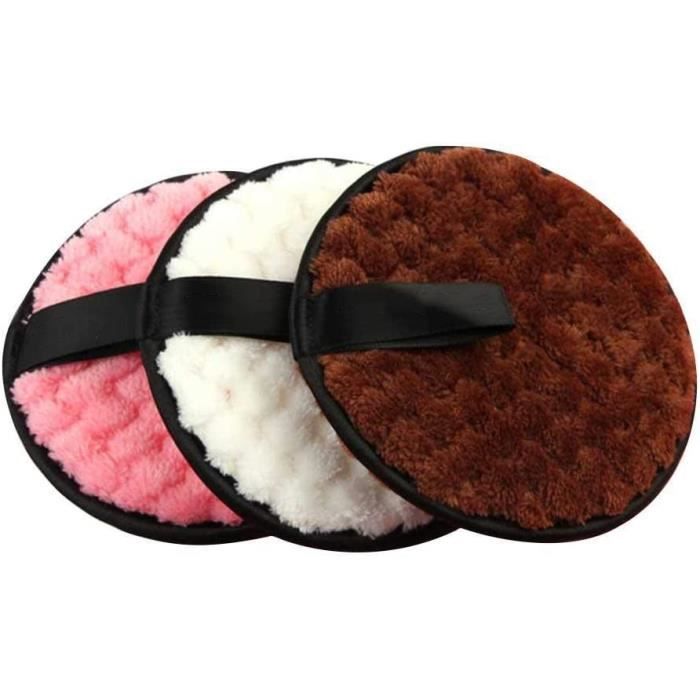 coton demaquillant lavable,tissu démaquillant réutilisable,Microfibre molle à double face Eponges et lingettes démaquillantes,3PCS