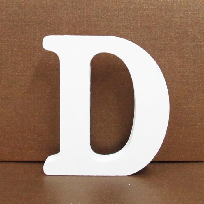 Lettre décorative Lettres En Bois Blanc Alphabet De Mariage Fête D'anniversaire Décorations À La Maison D YZW*39