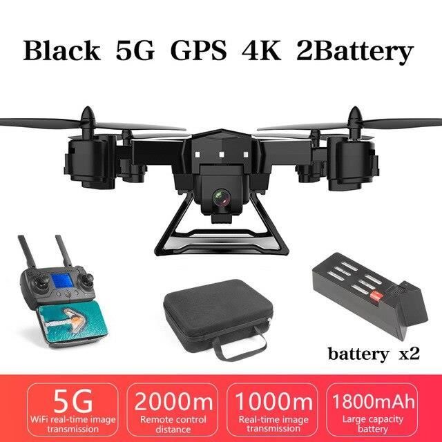Drone,Nouveau Drone pro GPS 2000 mètres de contrôle Drone hélicoptère RC longue Distance avec caméra 5G 4K - Type Black 5G GPS 2B