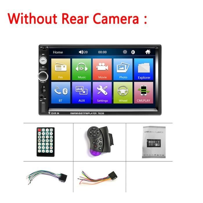 LeeKooLuu 2 Din Autoradio 2Din Autoradio Bluetooth FM Radio Audio AUX USB SD Android Mirrorlink lecteur multimédia - Type Option 1