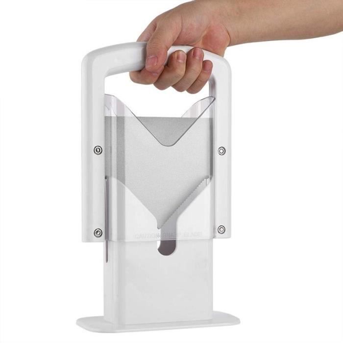 Blender,Bagel trancheuse outil de tranchage acier inoxydable coupe pain Toast tranchage outil de cuisine en blanc - Type White