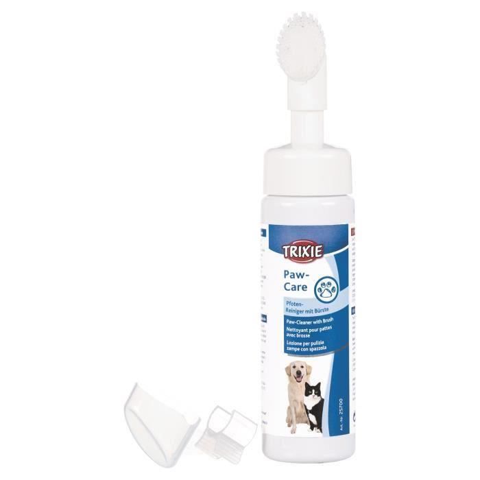 TRIXIE Nettoyant pour pattes avec brosse - 200 ml (Lot de 3)