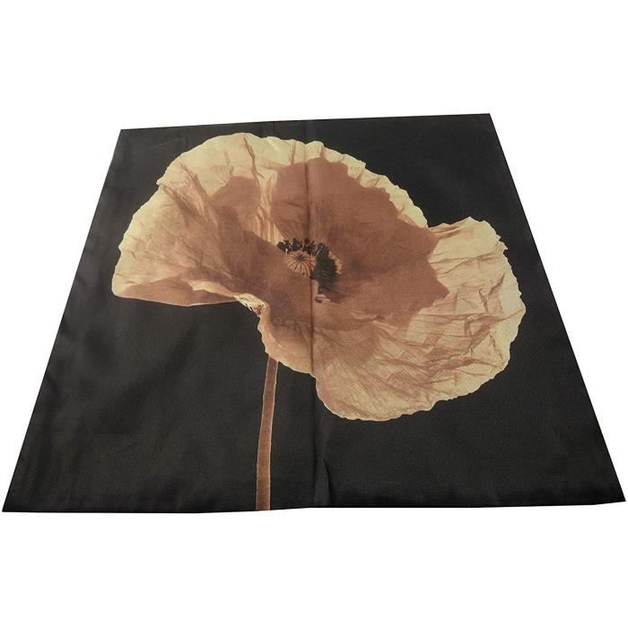 2 Taies d'Oreiller de Qualité 43 x 43 cm – Coquelicot