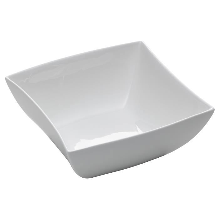Maxwell & Williams East meets West Bol Carré, Coupe, Coupelle, Récipient, Porcelaine, Blanc, 24 cm, JX250116