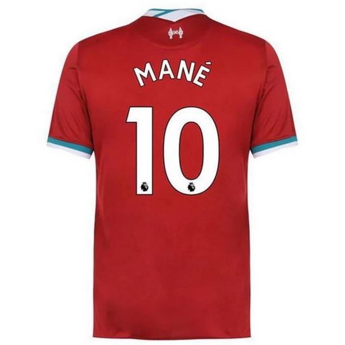 Nouveau Maillot Homme Nike FC Liverpool Domicile Saison 2020-2021 Flocage Officiel Numéro 10 Mané