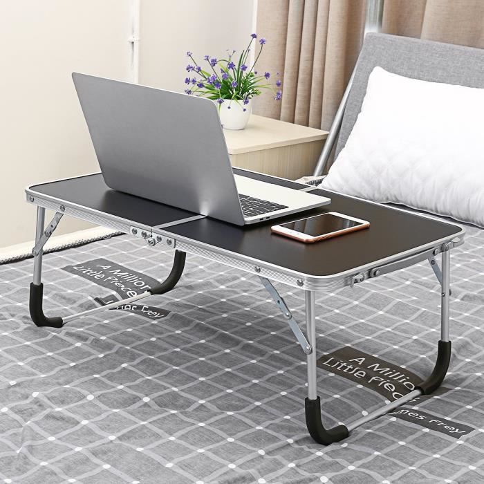 NEUFU Table d'Ordinateur Portable Pliable en Alliage d'Aluminium Table d appoint Canapé-lit Bureau