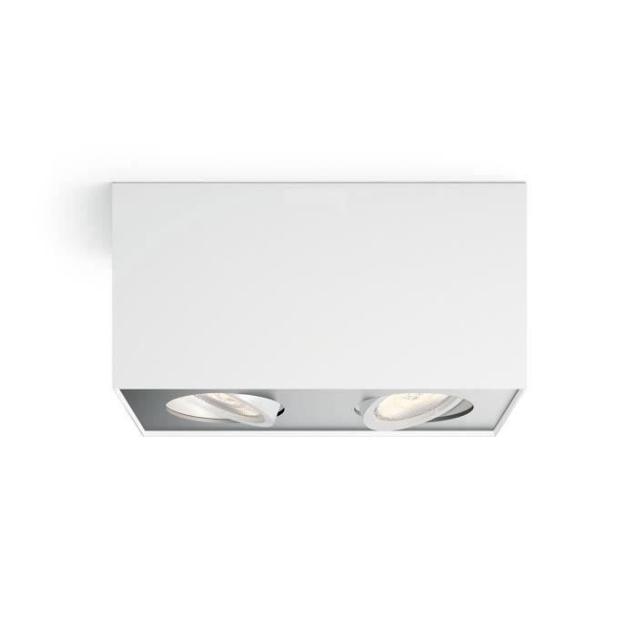 Philips myLiving 5049231P0, Surfaced lighting spot, 2 ampoule(s), LED, 4,5 W, 1000 lm, Blanc