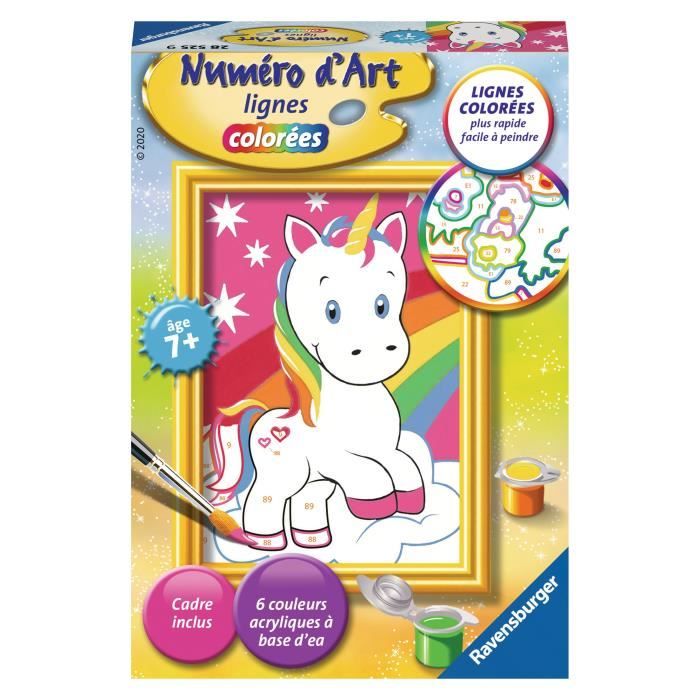 NUMÉRO D'ART Ravensburger Adorable licorne - Mini format