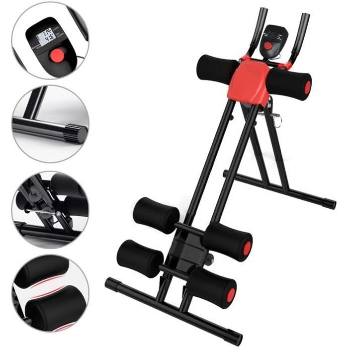 SINBIDE® Appareil de Musculation Machine, Planche pour Abdominaux Ajustable Pliable, 5 Minute Shaper, avec LCD écran
