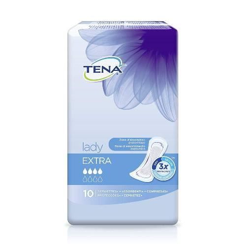 TENA LADY EXTRA INCONTINENCE PADS 10