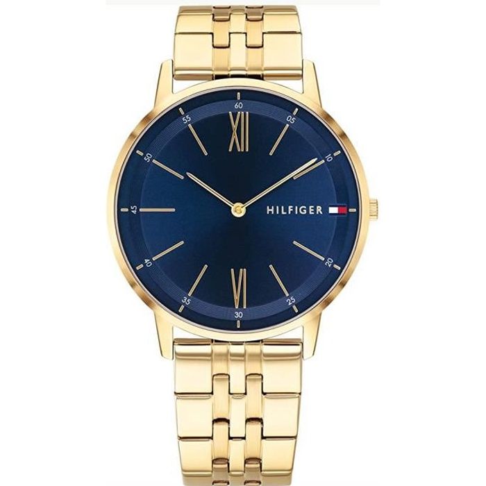 Tommy Hilfiger Hommes Analogique Quartz Montres bracelet avec bracelet en Or Plaqué - 1791513 3214