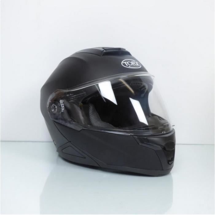 Casque modulable noir mat Torx Neil 2 Taille L visière solaire pour moto scooter mob