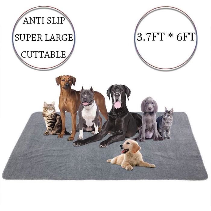 Yangbaga182*110CM Tapis Educateur pour chien et chat Ultra Absorbant et Antiderapant-Alèse Lavable de Grande Taille