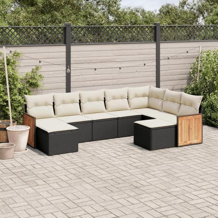 VIDAXL Salon de jardin 9pcs - vue 5