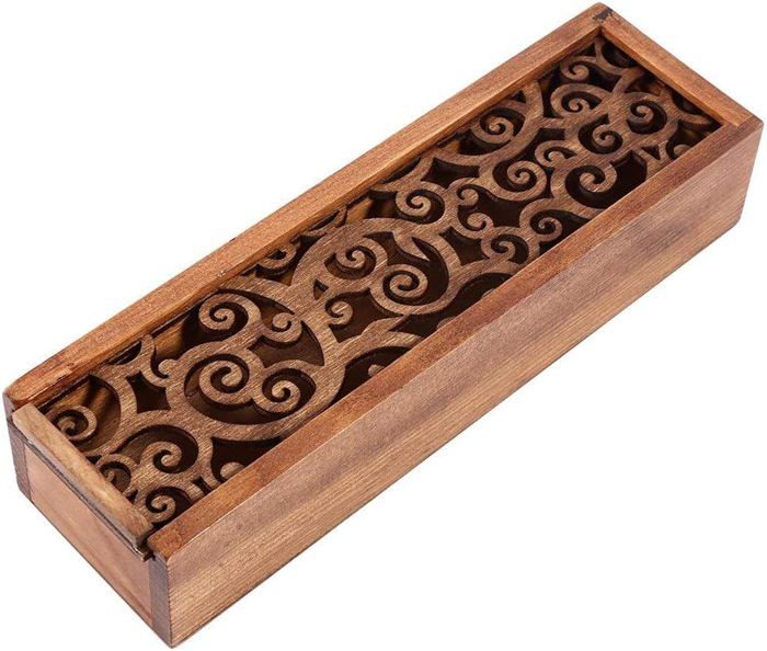 Boîte En Bois Inachevée avec Couvercle Extractible, Boîte de Rangement Boîte En Bois Inachevée avec Couvercle Extractible, Boîte de Rangement