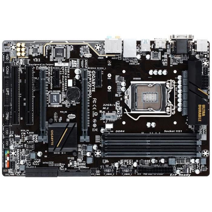 Carte mère GIGABYTE H170-HD3 Intel H170 Socket LGA1151 4xDDR4 SDRAM 64GB ATX - Gigabyte