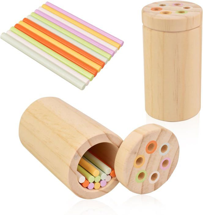 MINENICE – Coffret Instruments De Musique Montessori – Xylophone Et 7 Instruments En Bois – Cadeau 1-3 Ans