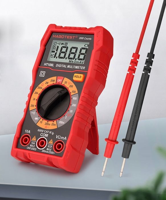 MULTIMÈTRE NUMÉRIQUE PORTABLE UNIVERSEL NCV RMS TEST DE DIODE EN FONCTIONNEMENT LAMPE DE POCHE À LED