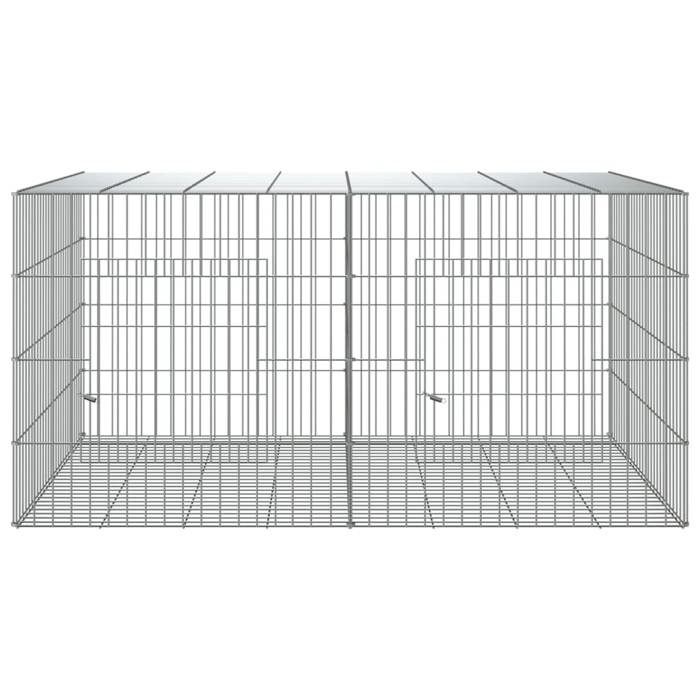 RemiseClapier - UU - Animaux - Cage à lapin 2 panneaux 110x79x54 cm Fer galvanisé JILIMAISON2025 8940857