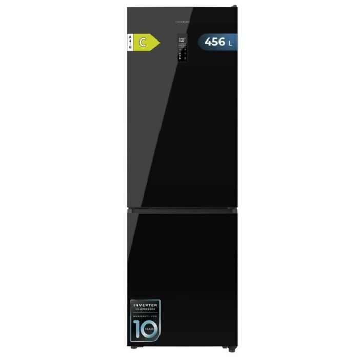 Cecotec Réfrigérateur Combi 456L Total No Frost Bolero CoolMarket Combi 456 Black Glass C. Hauteur 201cm et 59 5cm Largeur Cecotec Réfrigérateur Combi 456L Total No Frost Bolero CoolMarket Combi 456 Black Glass C. Hauteur 201cm et 59 5cm Largeur