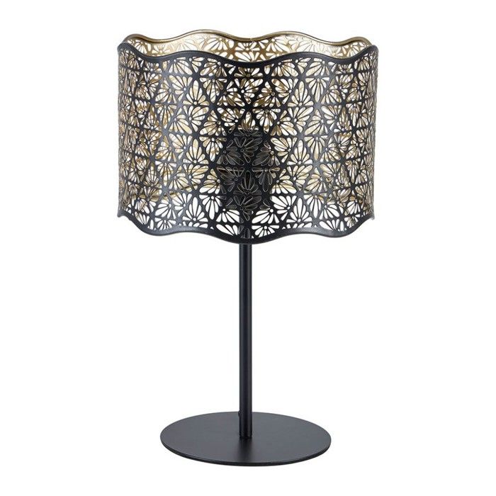 Lampe en métal noire et dorée Lampe en métal noire et dorée