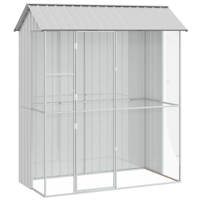 Cage Pour Oiseaux vidaXL 215x110x247 Cm – Acier Galvanisé - vue 2