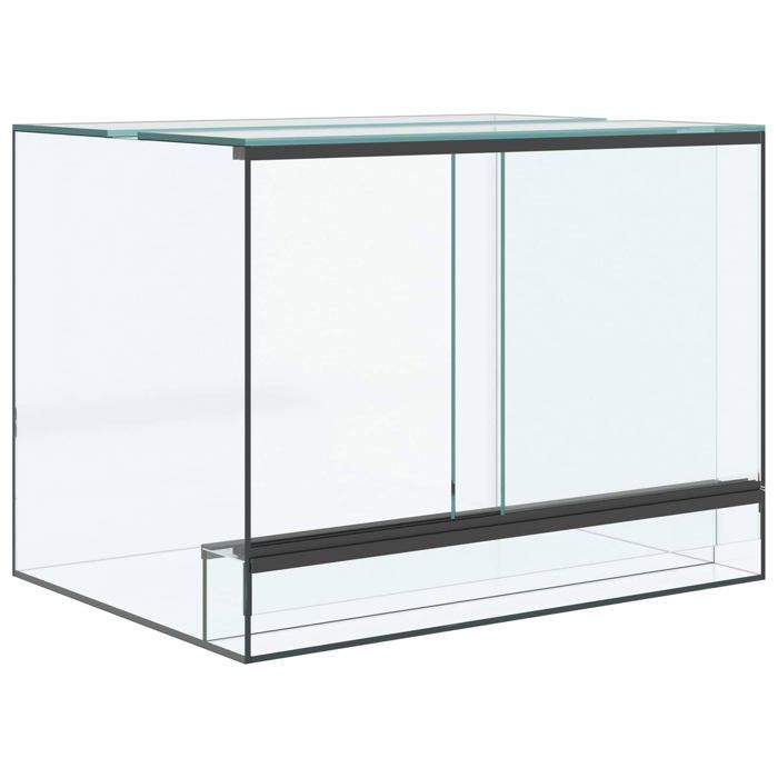 Terrarium en verre pour reptiles - vidaXL - 40x30x30 cm - Blanc - Vision à 360 degrés - Bonne ventilation