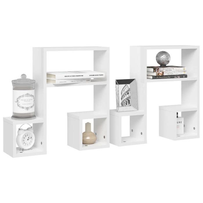 Abaodam Bibliothèque Miniature En Bois Blanc – Meuble De Poupée Réaliste 17,6x13,1x4,3 Cm