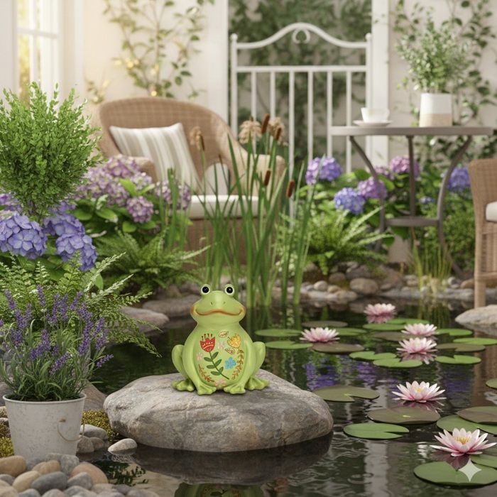 Grenouille de decoration de jardin 13 cm Grenouille de decoration de jardin 13 cm